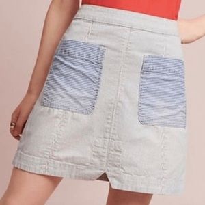 Anthropologie Exclusive Pilcro Striped Chambray Skirt - perfect for summer!